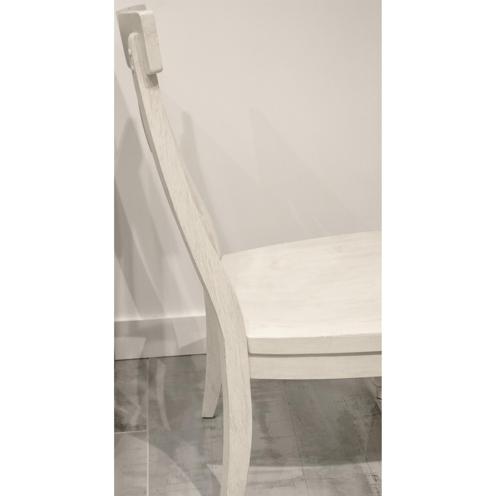 Aberdeen X-back Side Chair in Weathered Worn White - Image 3