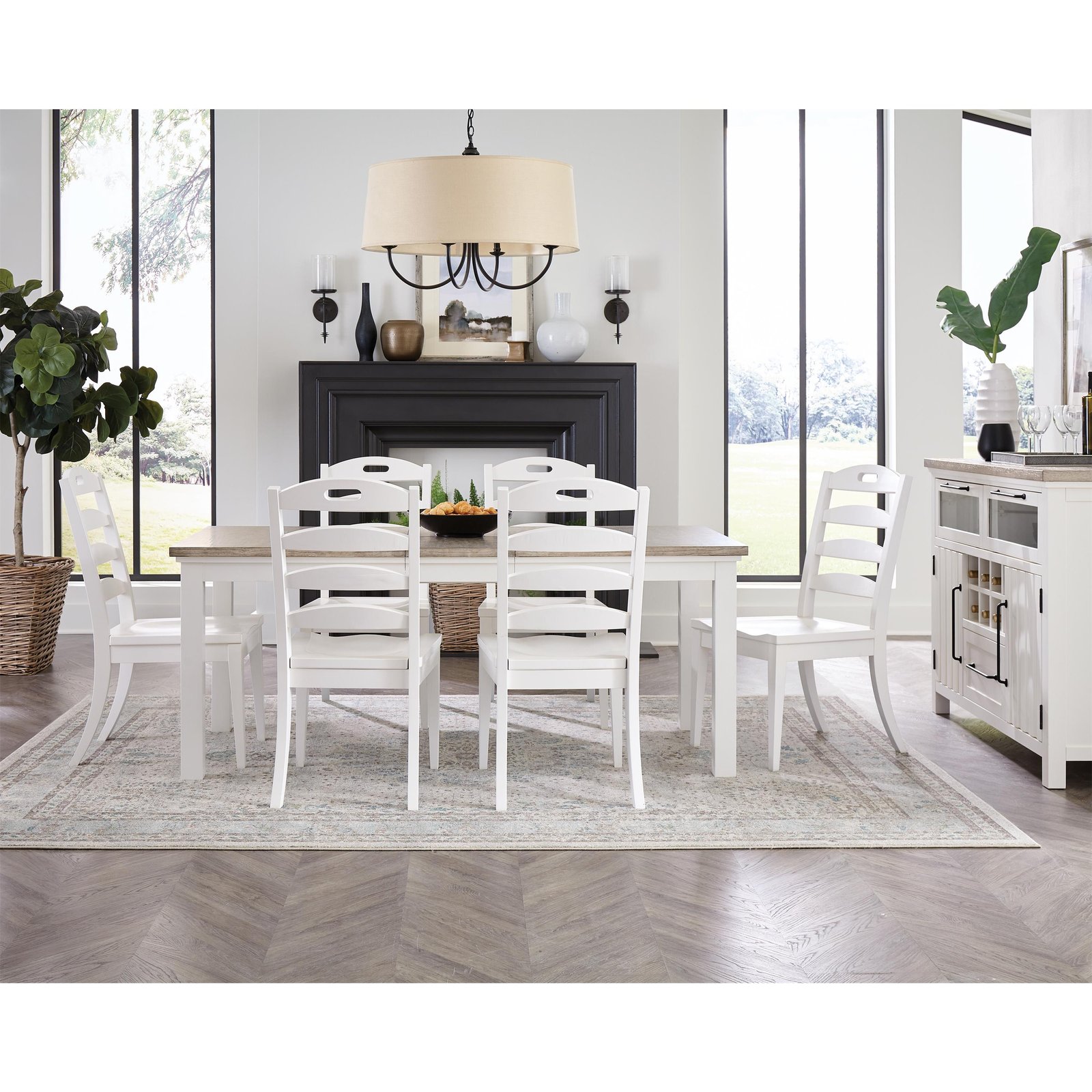 Cora Ladderback Side Chair in Cloud - Image 4