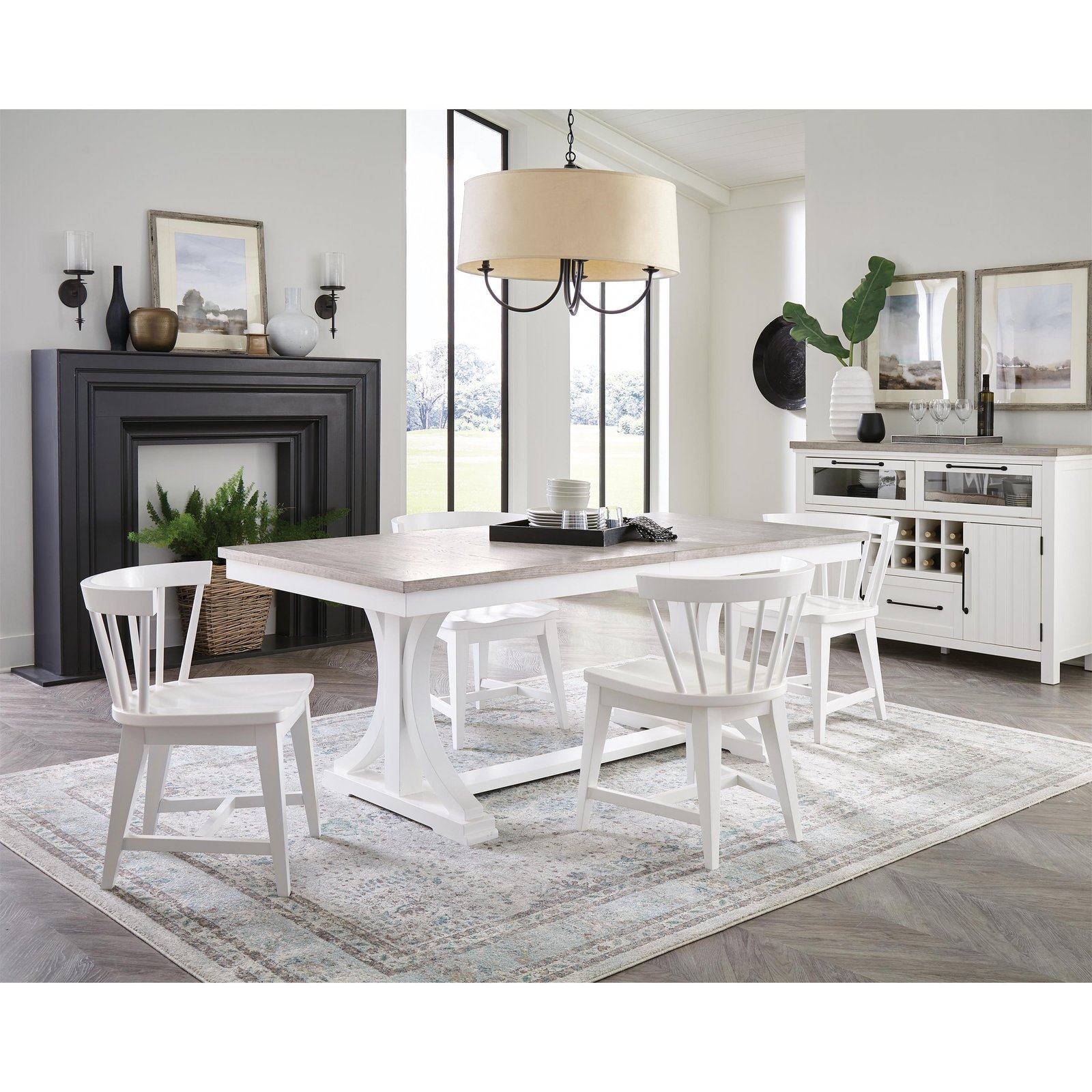 Cora Windsor Side Chair in Cloud - Image 4