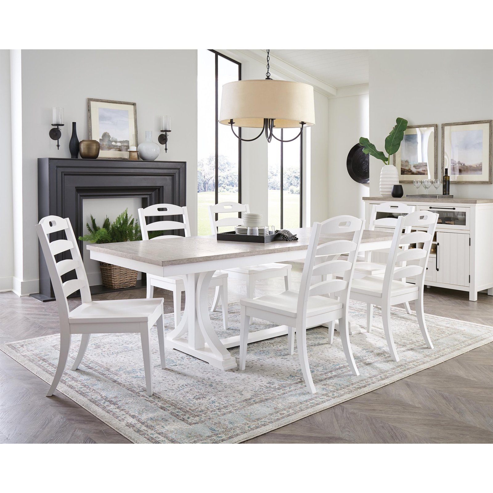 Cora Ladderback Side Chair in Cloud - Image 2