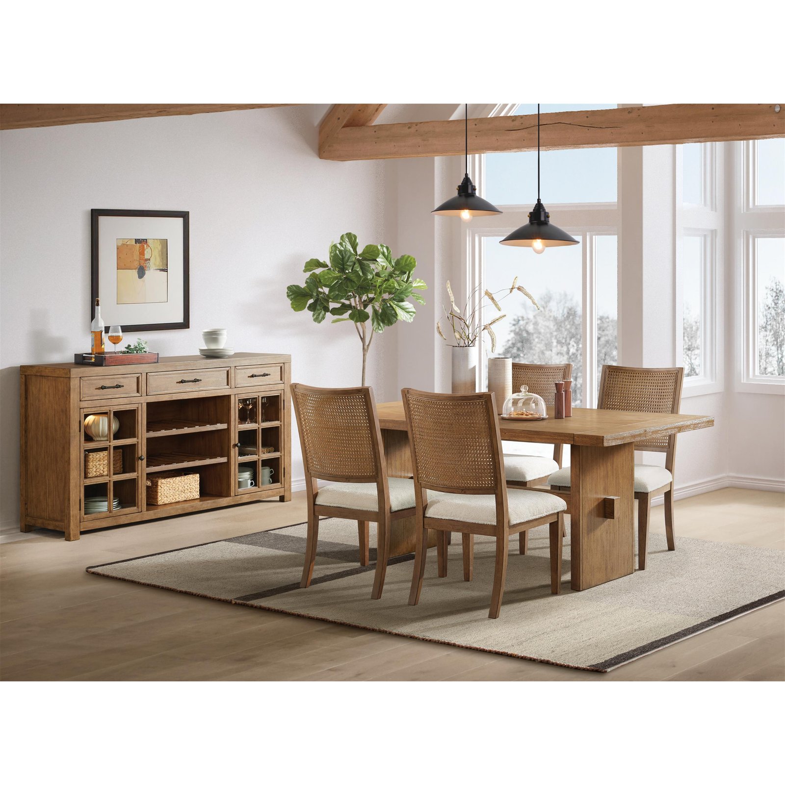 Bozeman Cane Back Side Chair in Toasted Almond - Image 2