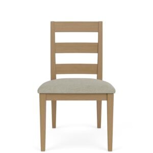 Davie Upholstered Seat Side Chair in Pale Oak