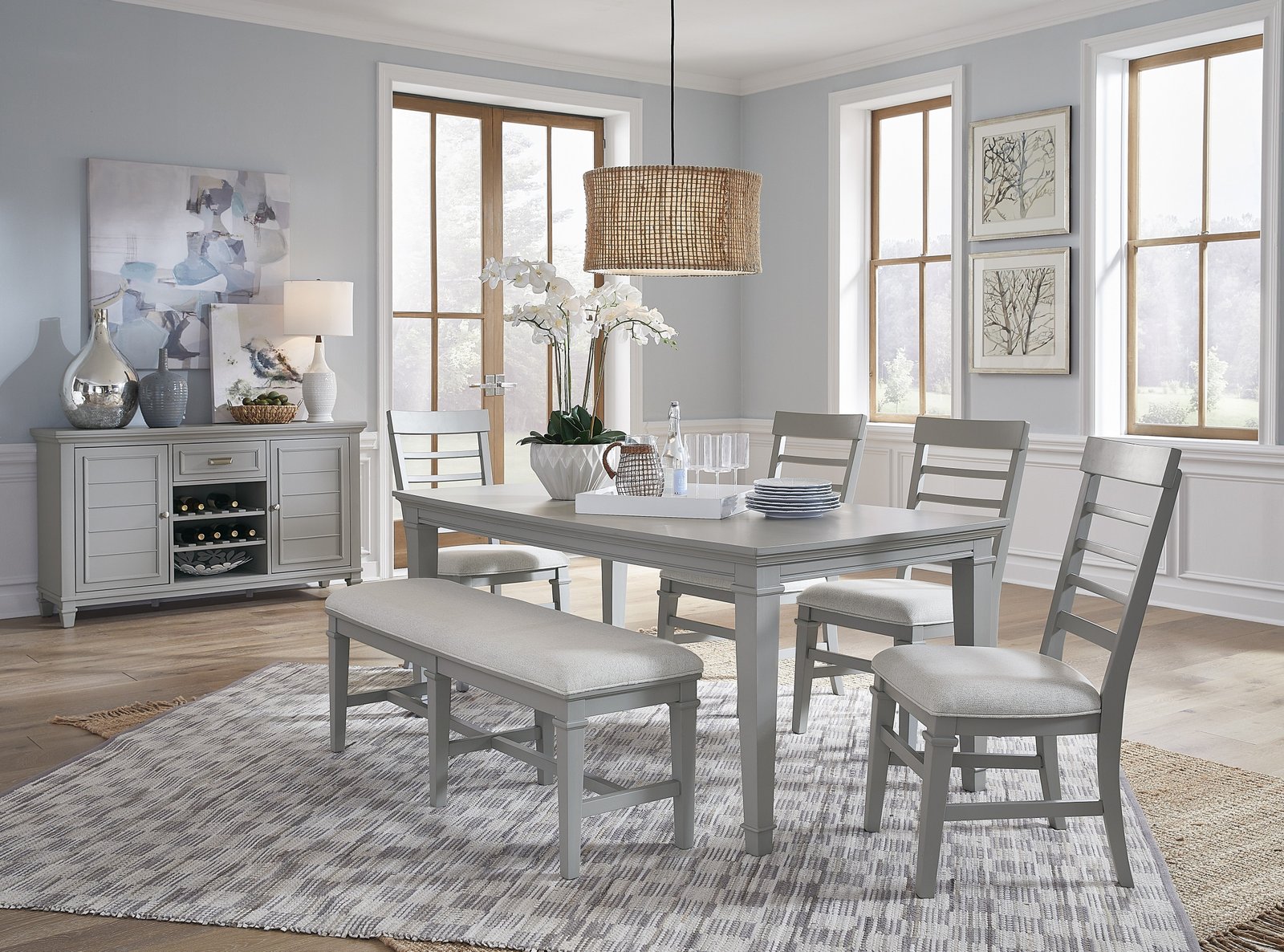 Charleston Dining Side Chair w/Upholstered Seat (2/ctn) A- Grey in Harbor Gray - Image 4