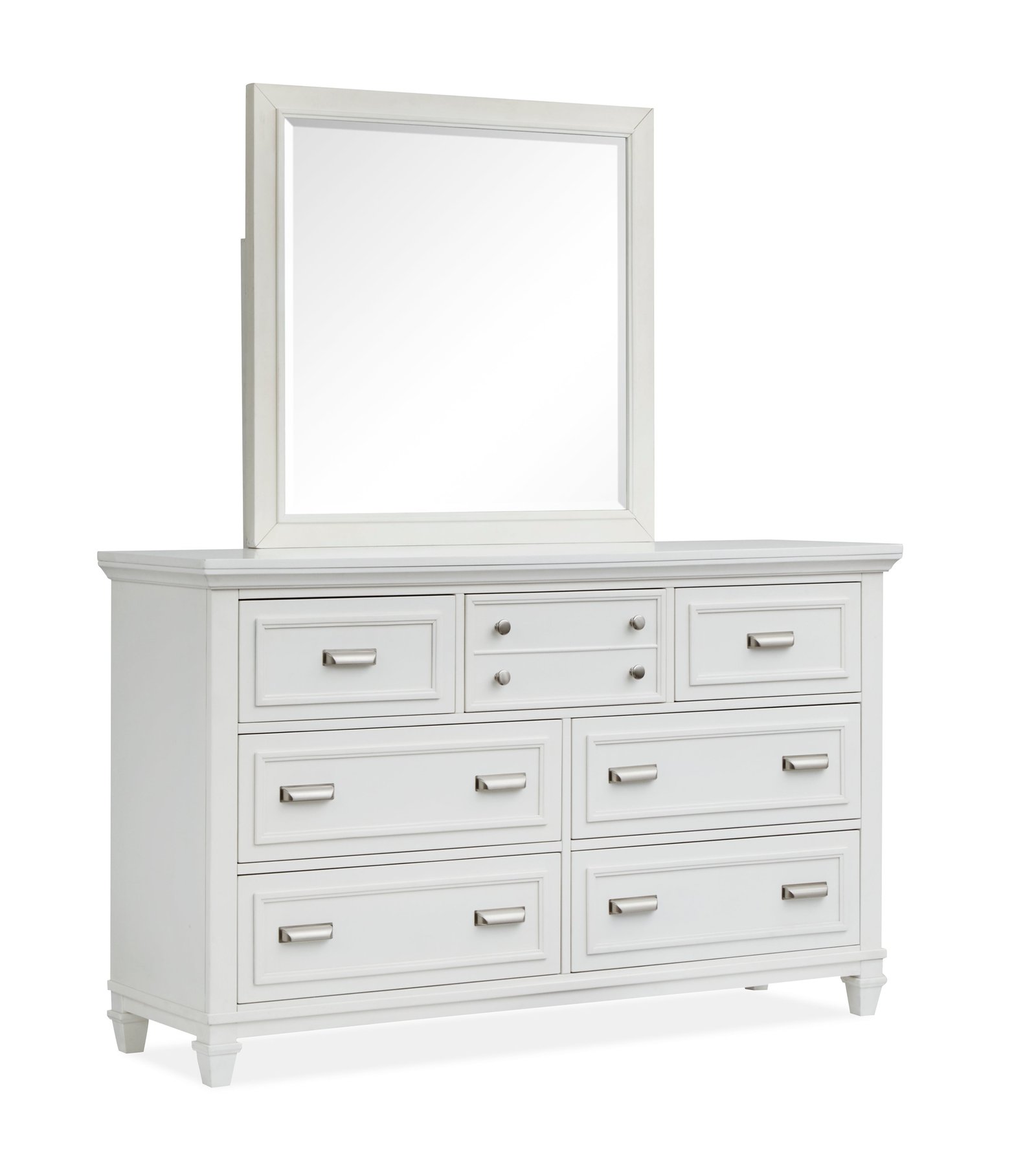 Charleston Landscape Mirror in White Dove - Image 2