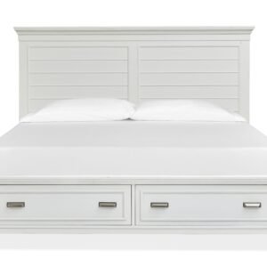 Charleston Panel Storage Bed in White Dove