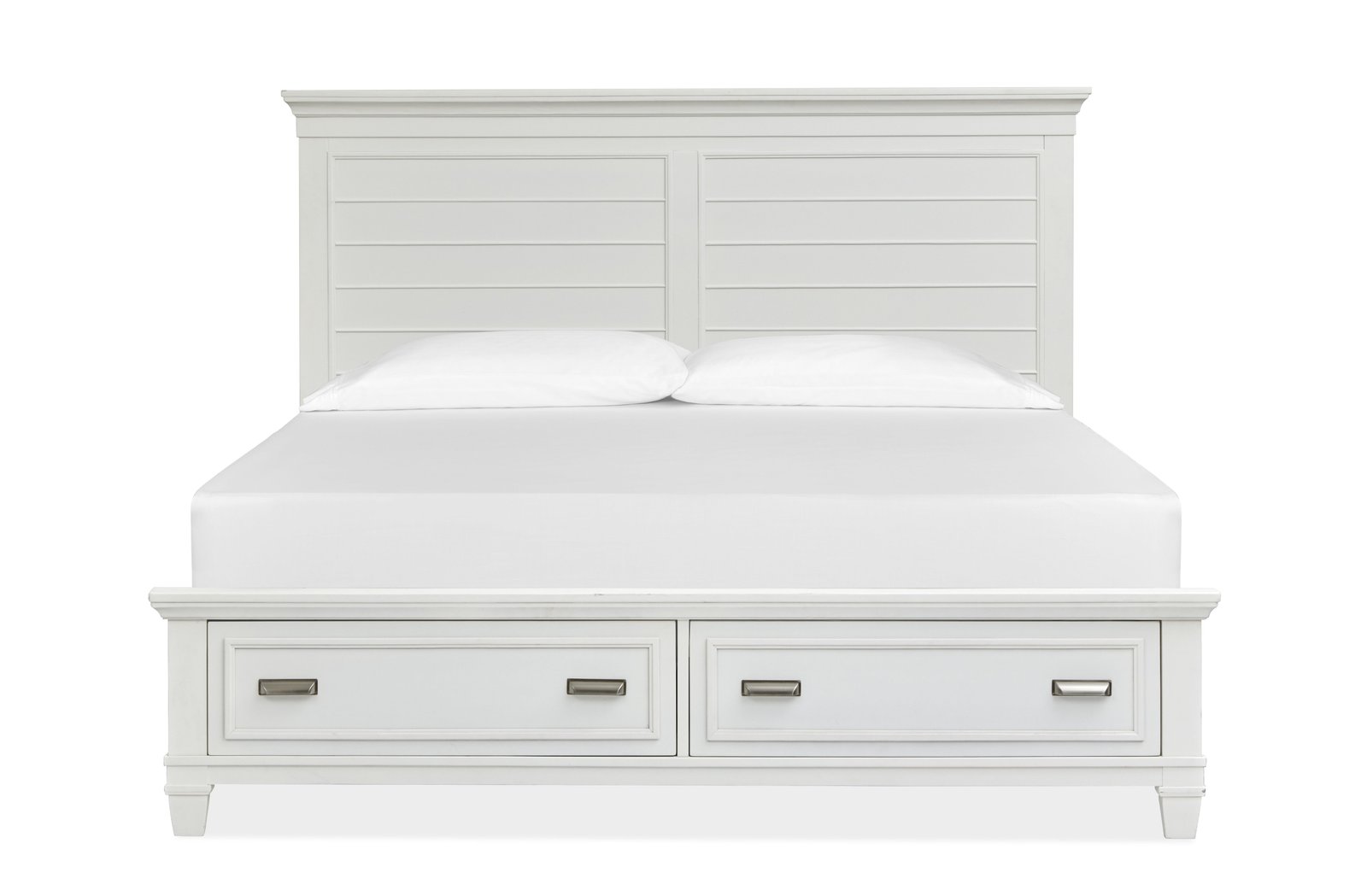 Charleston Panel Storage Bed in White Dove