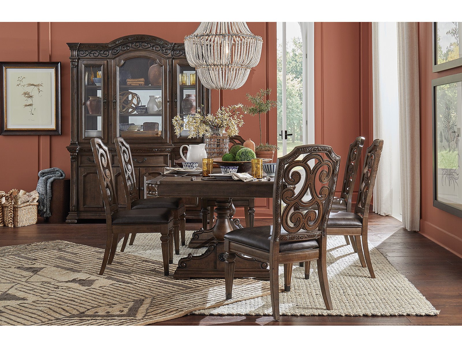 Durango Dining Side Chair w/Upholstered Seat (2/ctn) in Willadeene Brown - Image 5