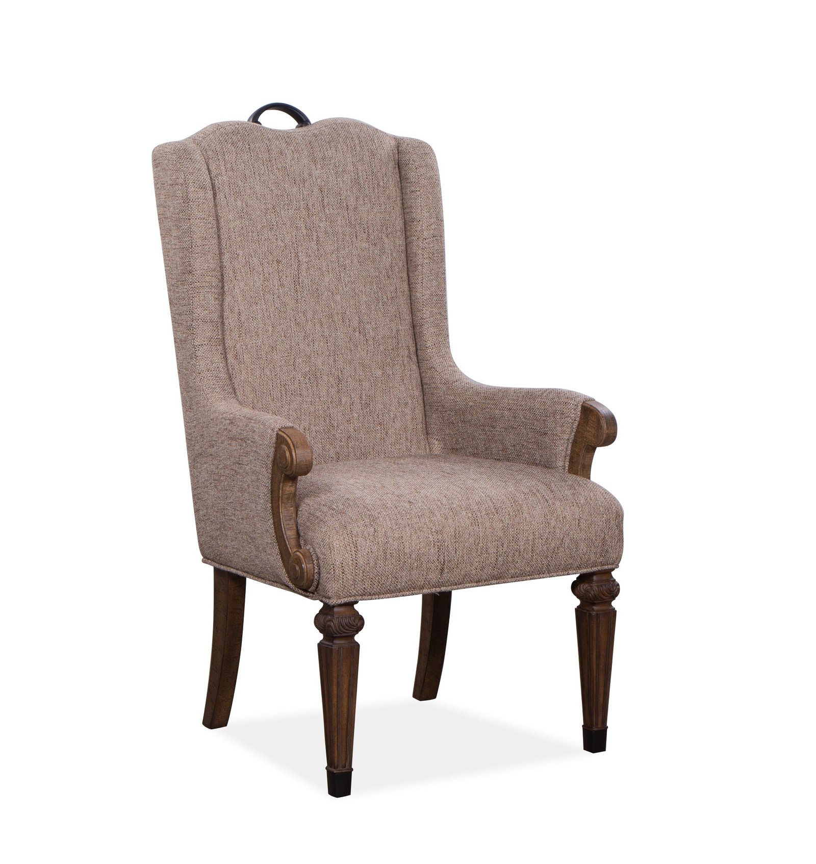 Durango Upholstered Host Arm Chair (2/ctn) in Willadeene Brown - Image 4