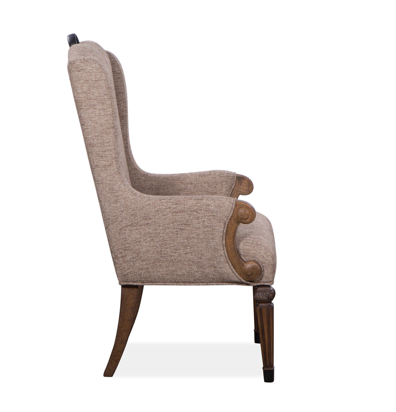 Durango Upholstered Host Arm Chair (2/ctn) in Willadeene Brown - Image 2