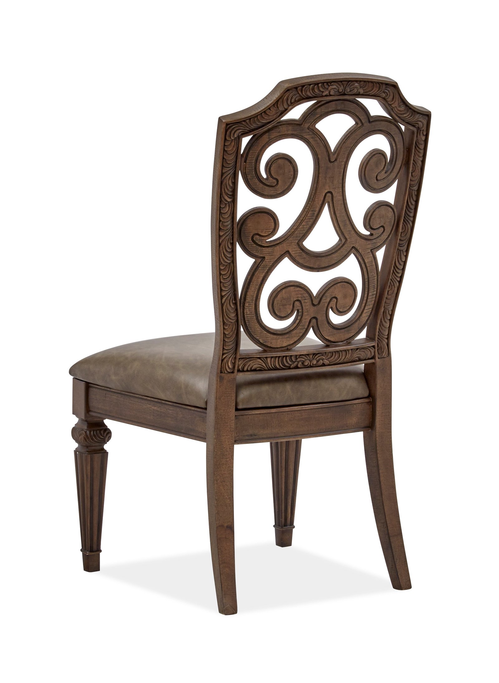Durango Dining Side Chair w/Upholstered Seat (2/ctn) in Willadeene Brown - Image 4