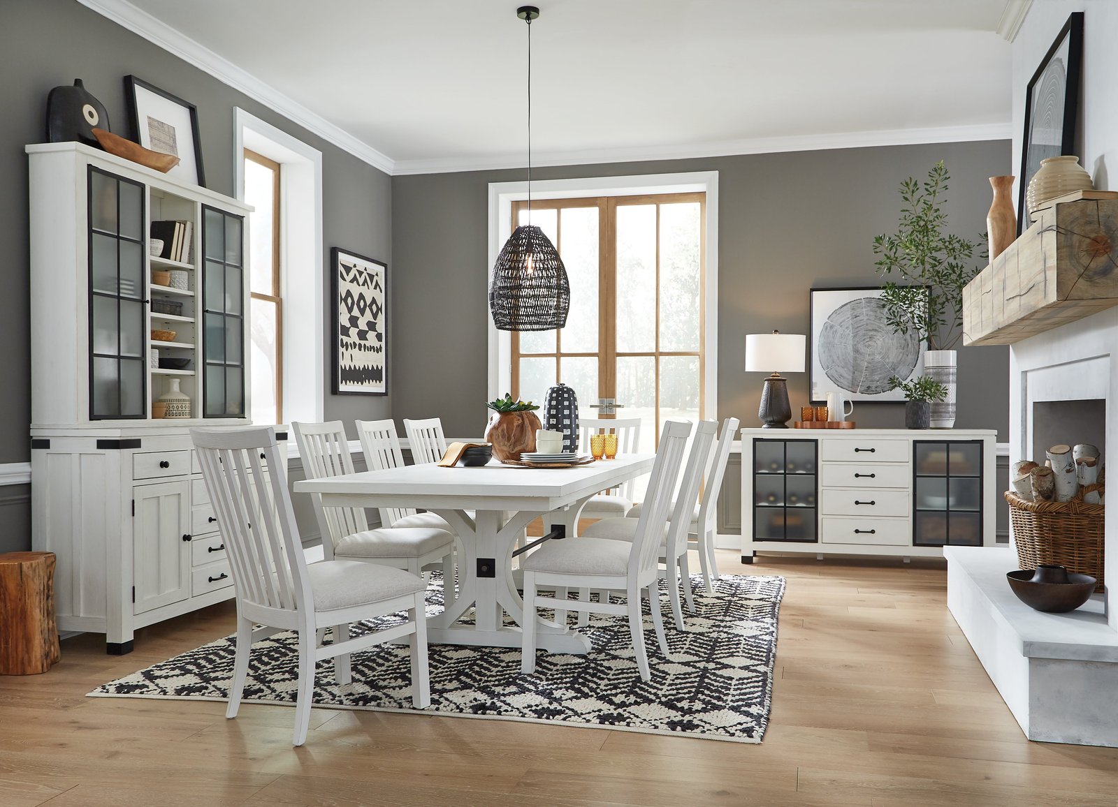 Harper Springs Dining Side Chair with Upholstered Seat (2/ctn) in Silo White - Image 4