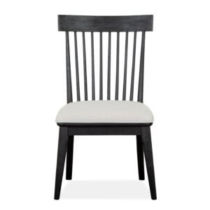 Harper Springs Dining Side Chair w/Uph.Seat&Wood WindsorBack(2/ctn) in Silo White
