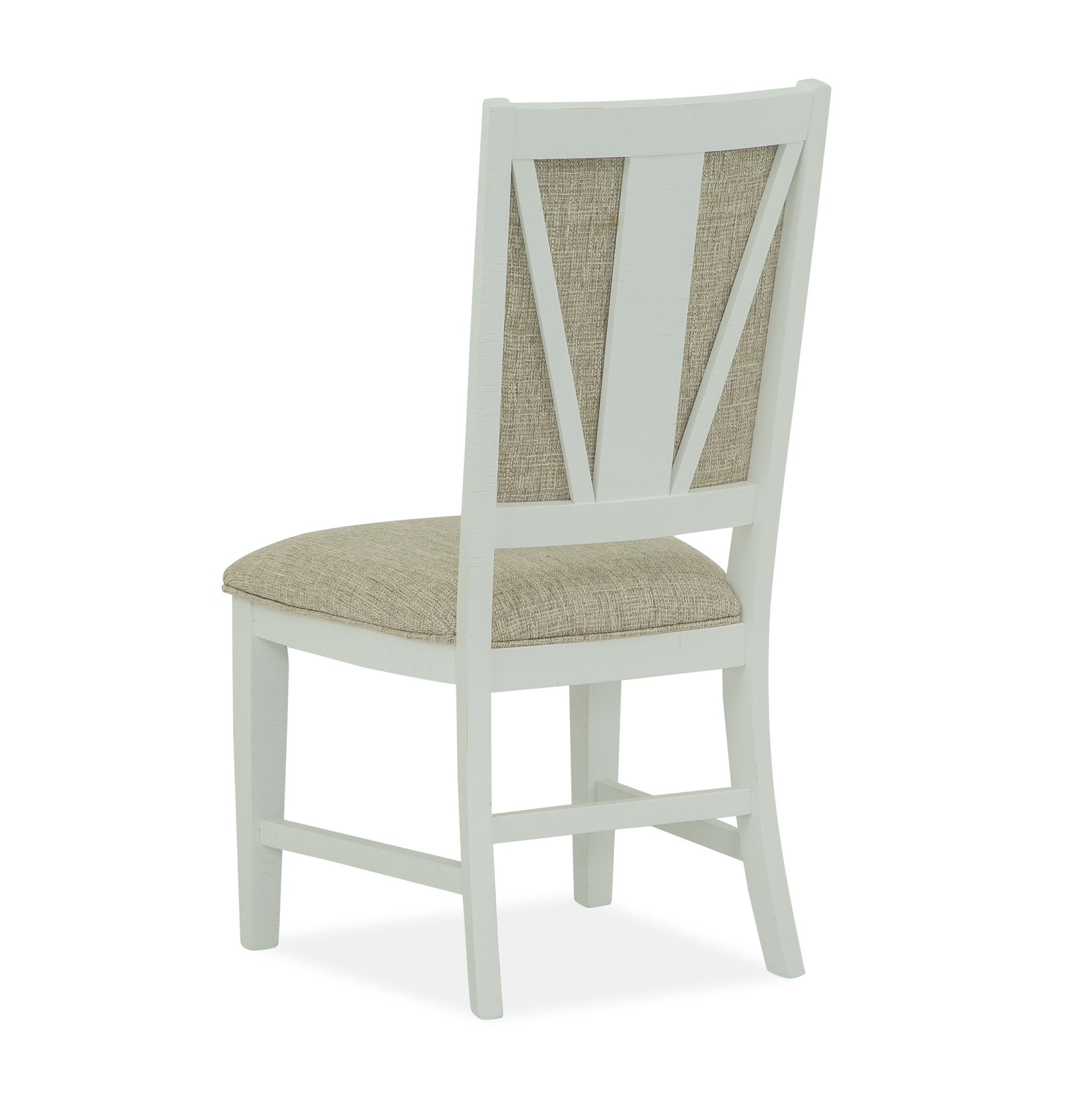 Heron Cove Step Up Side Chair w/Upholstered Seat & Back (2/ctn) in Chalk White and Dovetail Grey - Image 2