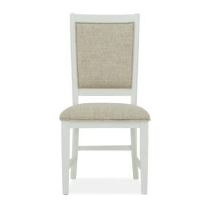 Heron Cove Step Up Side Chair w/Upholstered Seat & Back (2/ctn) in Chalk White and Dovetail Grey