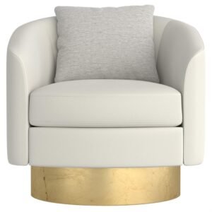 Camino Fabric Swivel Chair in Gold