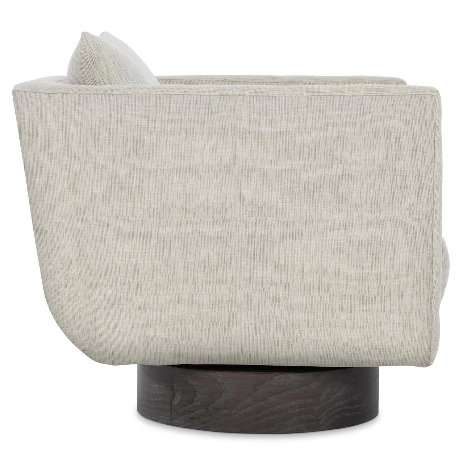 Gemma Fabric Swivel Chair in Portobello - Image 3