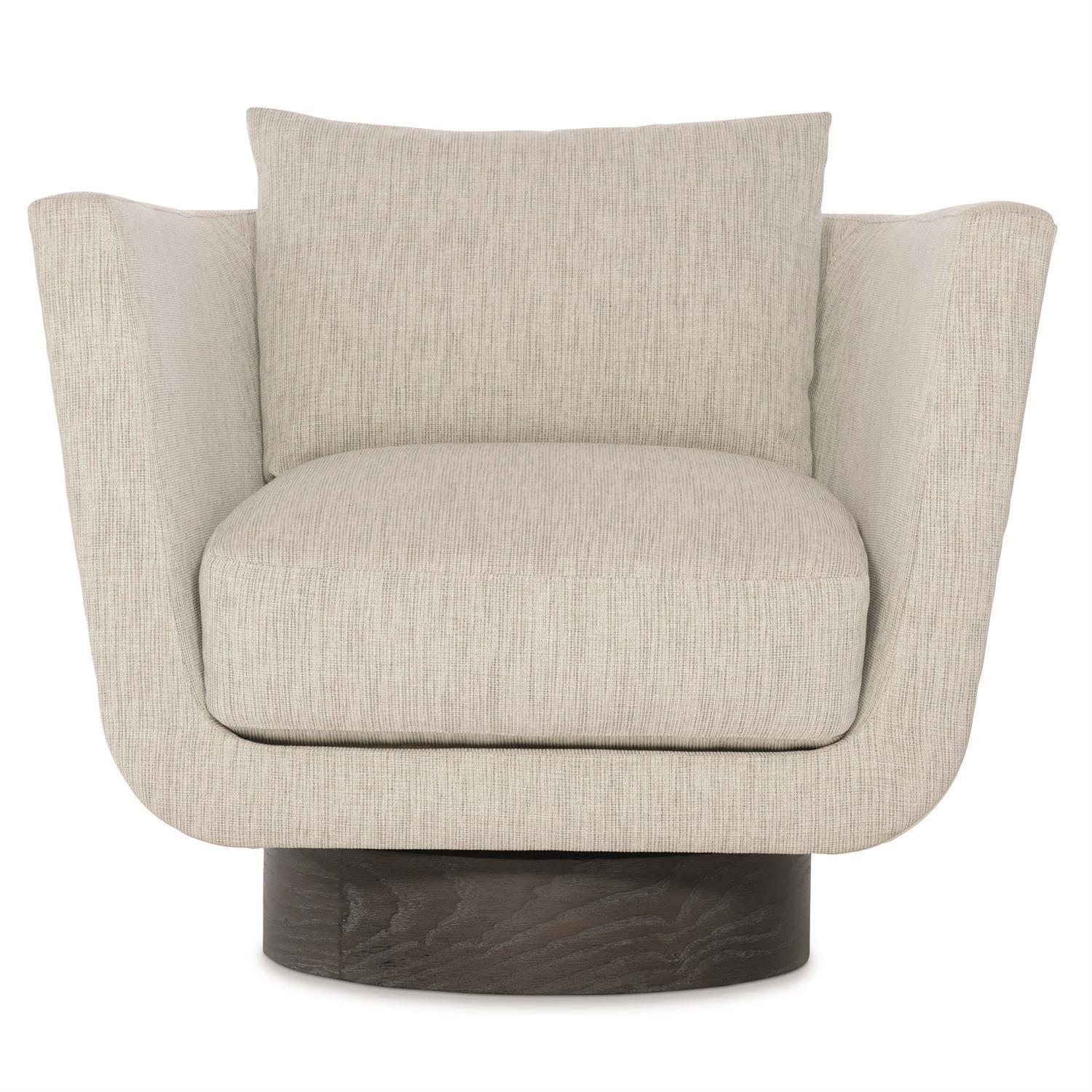 Gemma Fabric Swivel Chair in Portobello