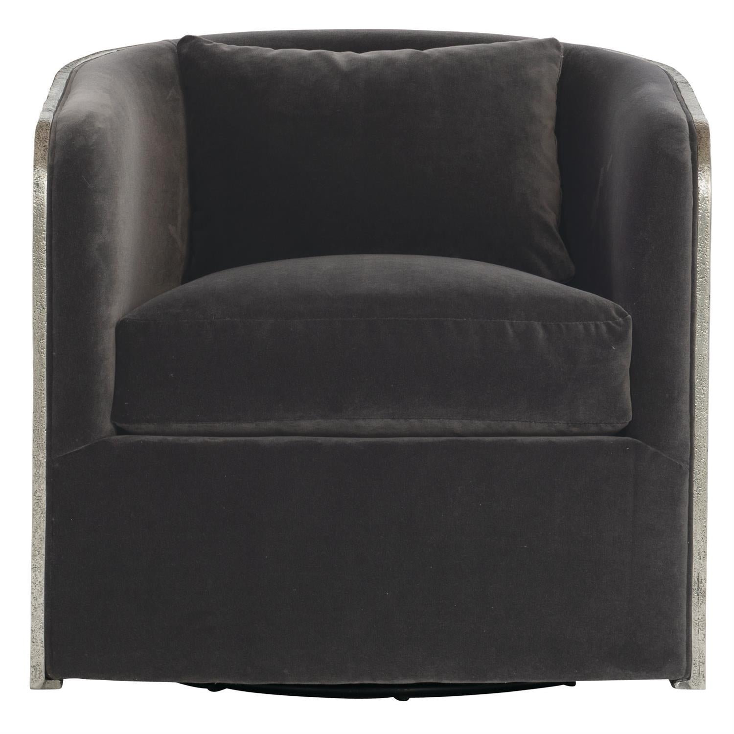 Eliot Fabric Swivel Chair in Black