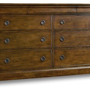 Hooker Furniture Archivist Nine-Drawer Dresser in Dark Wood