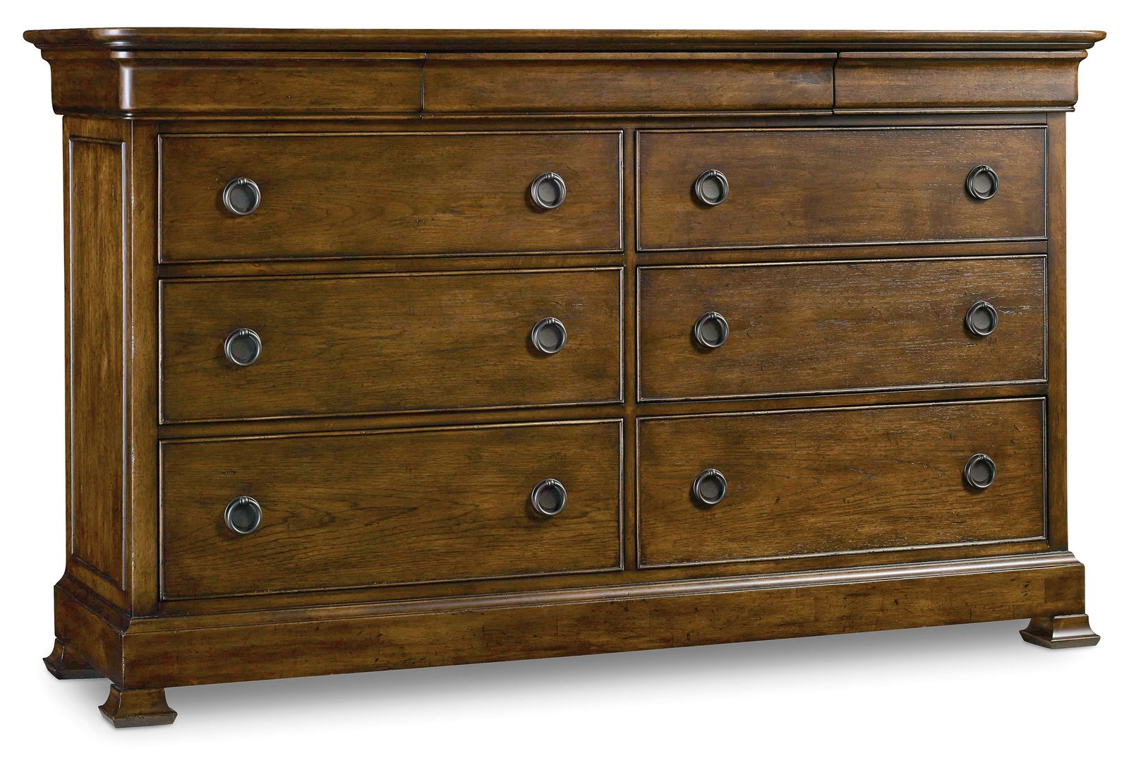 Hooker Furniture Archivist Nine-Drawer Dresser in Dark Wood